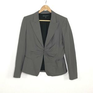 Lafayette 148 8 Blazer Gray Virgin Wool Suit